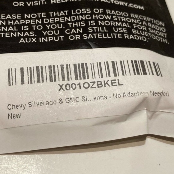 RONIN 4” SHORT ANTENNA FOR CHEVY SILVERADO & GMC BLACK NEW - Picture 3 of 3